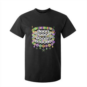 Funny Mardi Gras Throw Girl Life T Shirt For Kid Friendship Bracelet Beads TS11 Black Print Your Wear