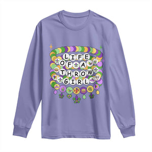Funny Mardi Gras Throw Girl Life Long Sleeve Shirt Friendship Bracelet Beads TS11 Violet Print Your Wear