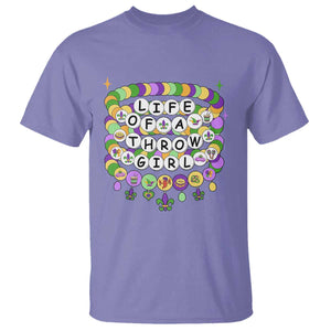Funny Mardi Gras Throw Girl Life T Shirt Friendship Bracelet Beads TS11 Violet Print Your Wear
