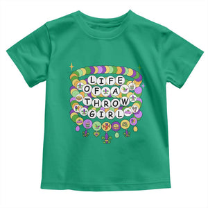 Funny Mardi Gras Throw Girl Life Toddler T Shirt Friendship Bracelet Beads TS11 Irish Green Print Your Wear