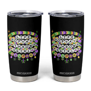 Funny Mardi Gras Throw Girl Life Tumbler Cup Friendship Bracelet Beads TS11 Black Print Your Wear