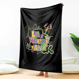Funny Mardi Gras La Weezy Ana Throw Blanket New Orleans Festival Louisiana Map TS11 Print Your Wear
