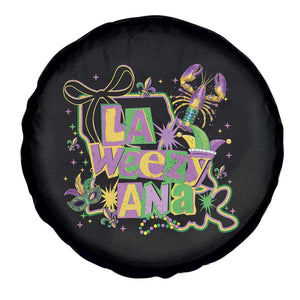 Funny Mardi Gras La Weezy Ana Spare Tire Cover New Orleans Festival Louisiana Map TS11 Print Your Wear