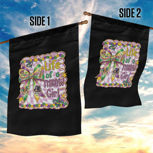 Funny Mardi Gras Throw Girl Life Garden Flag Coquette Bow Carnival TS11 Print Your Wear