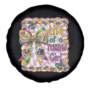 Funny Mardi Gras Throw Girl Life Spare Tire Cover Coquette Bow Carnival TS11 Print Your Wear