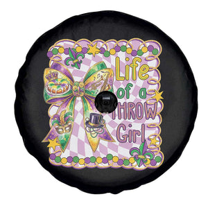 Funny Mardi Gras Throw Girl Life Spare Tire Cover Coquette Bow Carnival TS11 Print Your Wear