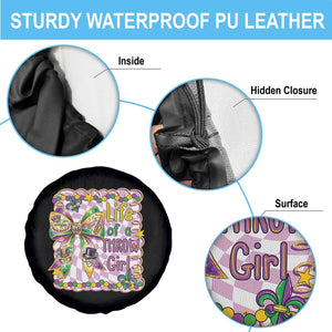 Funny Mardi Gras Throw Girl Life Spare Tire Cover Coquette Bow Carnival TS11 Print Your Wear