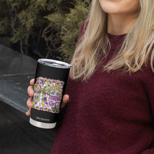 Funny Mardi Gras Throw Girl Life Tumbler Cup Coquette Bow Carnival TS11 Print Your Wear