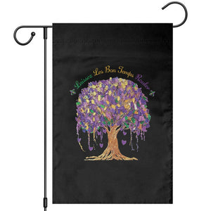 Mardi Gras Tree Brushstroke Graphic Garden Flag Laissez Les Bon Temps Rouler TS11 Black Print Your Wear