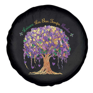 Mardi Gras Tree Brushstroke Graphic Spare Tire Cover Laissez Les Bon Temps Rouler TS11 Print Your Wear