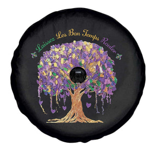 Mardi Gras Tree Brushstroke Graphic Spare Tire Cover Laissez Les Bon Temps Rouler TS11 Print Your Wear
