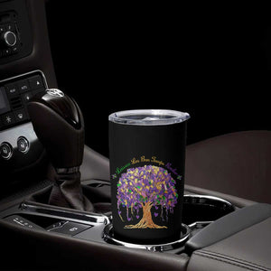 Mardi Gras Tree Brushstroke Graphic Tumbler Cup Laissez Les Bon Temps Rouler TS11 Print Your Wear
