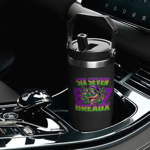 Mardi Gras Six Seven Breaux Flip Straw Tumbler Funny Mardigator Alligator 6 7 Meme TS11 Print Your Wear