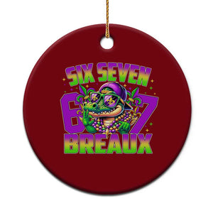 Mardi Gras Six Seven Breaux Ceramic Ornament Funny Mardigator Alligator 6 7 Meme TS11 1pc Red Print Your Wear