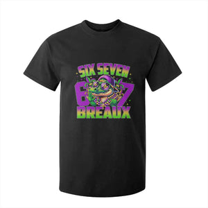 Mardi Gras Six Seven Breaux T Shirt For Kid Funny Mardigator Alligator 6 7 Meme TS11 Black Print Your Wear