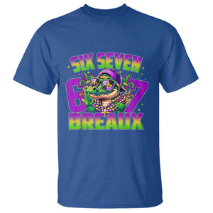 Mardi Gras Six Seven Breaux T Shirt Funny Mardigator Alligator 6 7 Meme TS11 Royal Blue Print Your Wear
