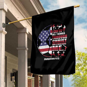Christian Soccer Garden Flag I Can Do All Things Through Christ Who Strengthens Me TS11 Print Your Wear