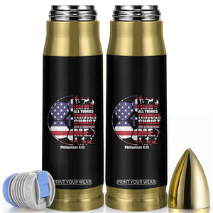 Christian Soccer Bullet Tumbler I Can Do All Things Through Christ Who Strengthens Me TS11 Black Print Your Wear