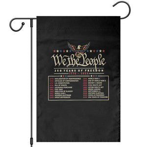 250 Year Timeline 1776 2026 Patriotic Historical Anniversary Garden Flag TS11 Black Print Your Wear