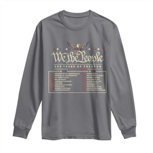 250 Year Timeline 1776 2026 Patriotic Historical Anniversary Long Sleeve Shirt TS11 Charcoal Print Your Wear