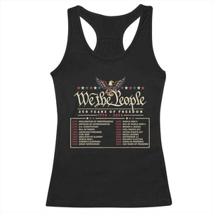 250 Year Timeline 1776 2026 Patriotic Historical Anniversary Racerback Tank Top TS11 Black Print Your Wear