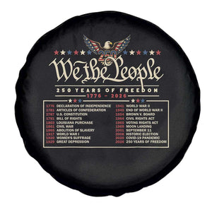 250 Year Timeline 1776 2026 Patriotic Historical Anniversary Spare Tire Cover TS11 Print Your Wear
