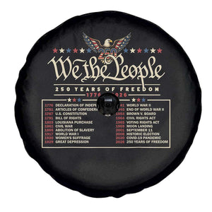 250 Year Timeline 1776 2026 Patriotic Historical Anniversary Spare Tire Cover TS11 Print Your Wear