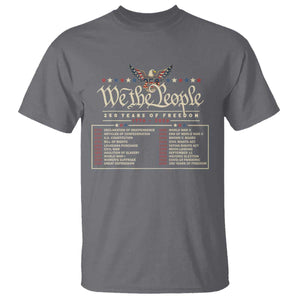 250 Year Timeline 1776 2026 Patriotic Historical Anniversary T Shirt TS11 Charcoal Print Your Wear