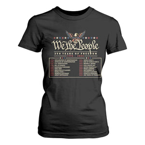 250 Year Timeline 1776 2026 Patriotic Historical Anniversary T Shirt For Women TS11 Black Print Your Wear