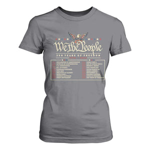 250 Year Timeline 1776 2026 Patriotic Historical Anniversary T Shirt For Women TS11 Charcoal Print Your Wear