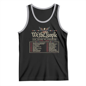 250 Year Timeline 1776 2026 Patriotic Historical Anniversary Tank Top TS11 Black Athletic Heather Print Your Wear