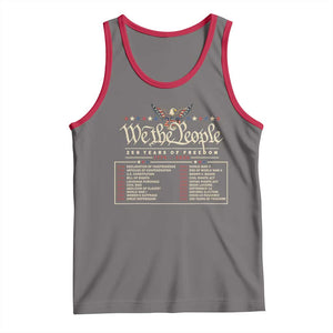 250 Year Timeline 1776 2026 Patriotic Historical Anniversary Tank Top TS11 Deep Heather Red Print Your Wear