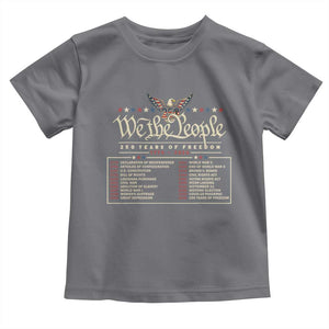 250 Year Timeline 1776 2026 Patriotic Historical Anniversary Toddler T Shirt TS11 Charcoal Print Your Wear