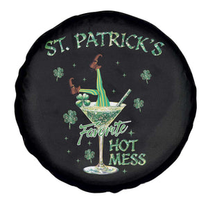 Funny St Patrick's Favorite Hot Mess Spare Tire Cover Drunk Leprechaun Cocktail TS11 Print Your Wear