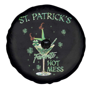 Funny St Patrick's Favorite Hot Mess Spare Tire Cover Drunk Leprechaun Cocktail TS11 Print Your Wear