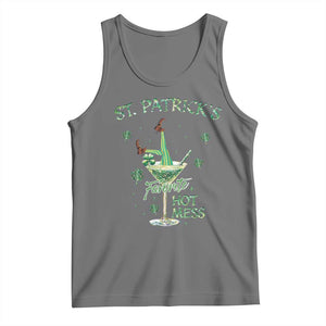Funny St Patrick's Favorite Hot Mess Tank Top Drunk Leprechaun Cocktail TS11 Black Heather Print Your Wear