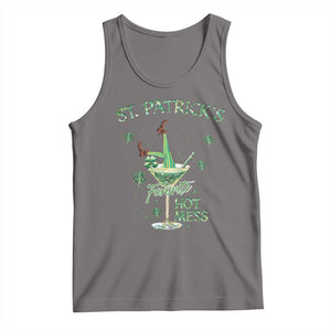 Funny St Patrick's Favorite Hot Mess Tank Top Drunk Leprechaun Cocktail TS11 Deep Heather Print Your Wear