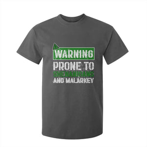 Funny Warning Prone To Shenanigans And Malarkey St Patrick's Day T Shirt For Kid TS11 Dark Heather Print Your Wear