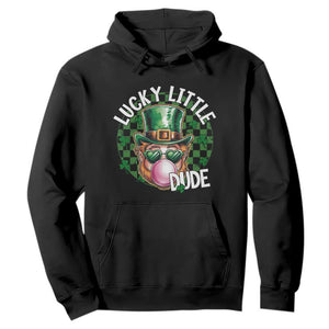Funny St Patrick's Day Lucky Little Dude Hoodie Cute Leprechaun Shamrock TS11 Black Print Your Wear