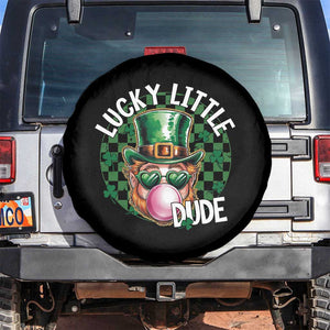 Funny St Patrick's Day Lucky Little Dude Spare Tire Cover Cute Leprechaun Shamrock TS11 No hole Black Print Your Wear
