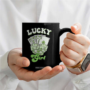 Funny St Patrick's Day Casino Games Coffee Mug Lucky Girl Shamrock Casino Poker Chips Cards TS11 Print Your Wear