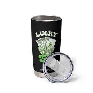 Funny St Patrick's Day Casino Games Tumbler Cup Lucky Girl Shamrock Casino Poker Chips Cards TS11 Print Your Wear