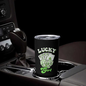 Funny St Patrick's Day Casino Games Tumbler Cup Lucky Girl Shamrock Casino Poker Chips Cards TS11 Print Your Wear