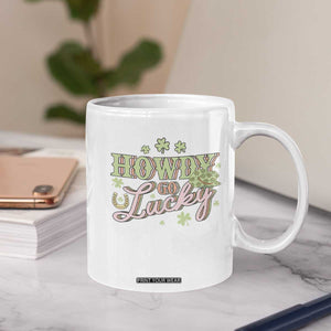 Funny St Patrick's Day Cowboy Cowgirl Coffee Mug Howdy Go Lucky Shamrock TS11 Print Your Wear
