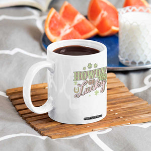 Funny St Patrick's Day Cowboy Cowgirl Coffee Mug Howdy Go Lucky Shamrock TS11 Print Your Wear