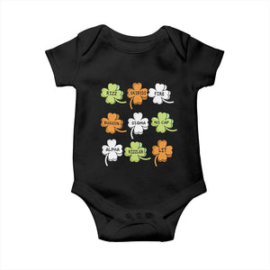 Funny Skibidi Rizz St Patrick's Day Baby Onesie Shamrock Clover Candy Rizzler Meme TS11 Black Print Your Wear