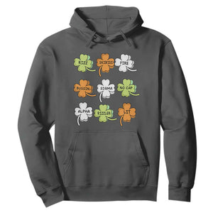 Funny Skibidi Rizz St Patrick's Day Hoodie Shamrock Clover Candy Rizzler Meme TS11 Dark Heather Print Your Wear