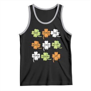 Funny Skibidi Rizz St Patrick's Day Tank Top Shamrock Clover Candy Rizzler Meme TS11 Black Athletic Heather Print Your Wear