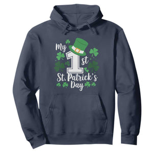 Funny My 1st St Patrick's Day Hoodie Shamrock TS11 Navy Print Your Wear
