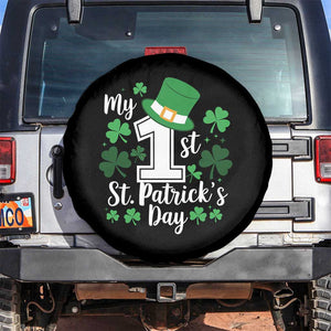 Funny My 1st St Patrick's Day Spare Tire Cover Shamrock TS11 No hole Black Print Your Wear